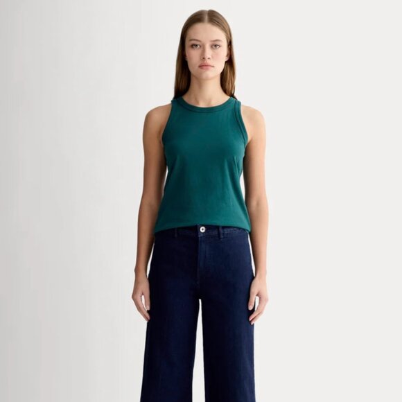 Everlane |  The Tank in Essential Cotton | M / Dark Sea - Picture 1 of 16